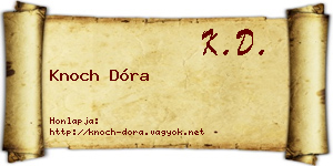Knoch Dóra névjegykártya