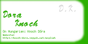 dora knoch business card