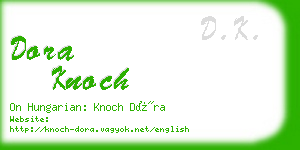 dora knoch business card